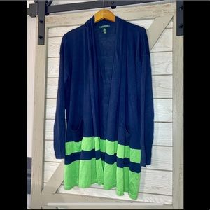 💚💙Fun lengthy Ralph Lauren pocket cardigan💚💙